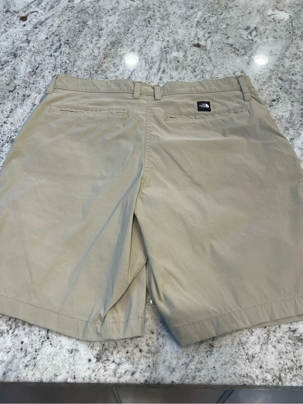 The North Face Men's Light Khaki Flat Front Shorts